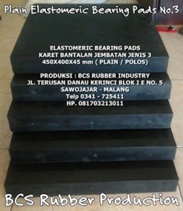 Plain Elastomeric Bearing Pads Type.3 (Non Steel Plate) (450 X 400 X 45) mm Standard PU